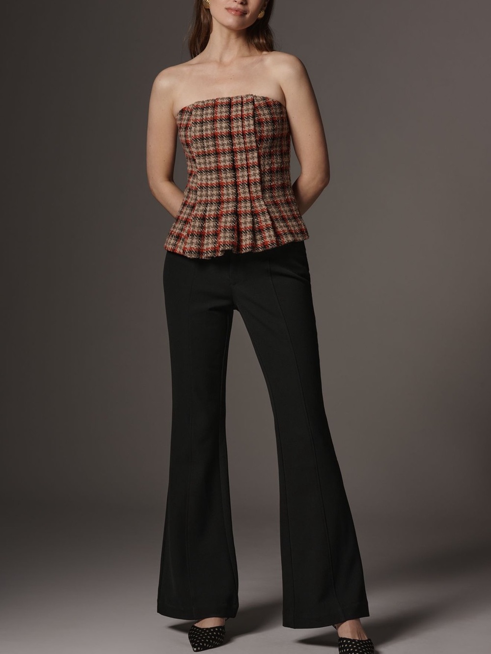 Anthropologie Maeve Off-Duty Mid Rise Flare Pants